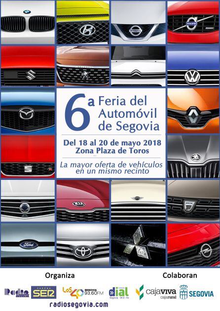 Cartel de la 6ª Feria del Automóvil de Segovia 2018