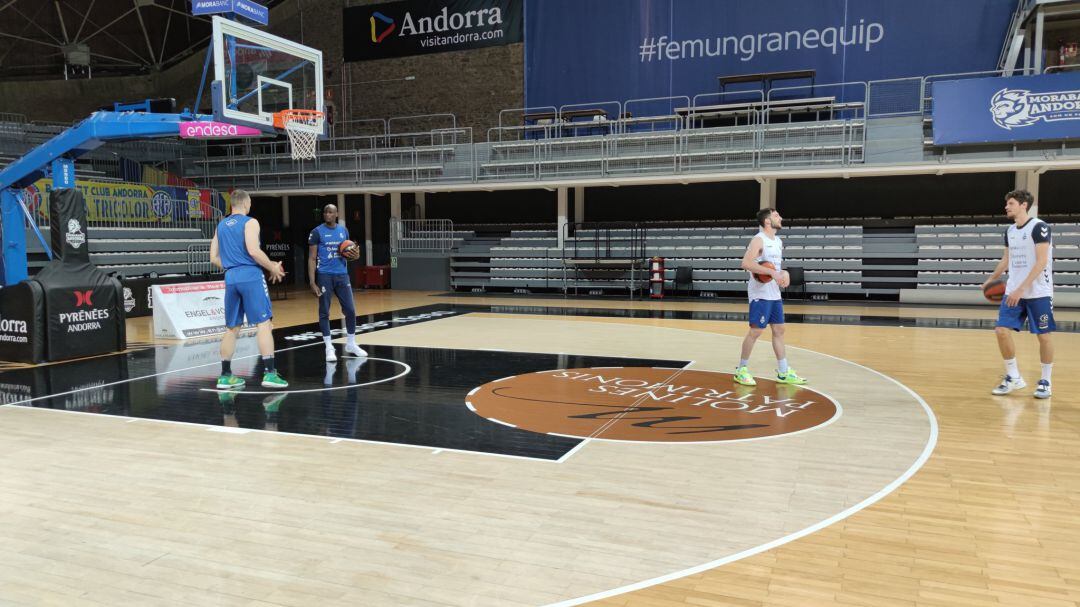Darrer entrenament del MoraBanc Andorra abans de la visita a la pista del Movistar Estudiantes