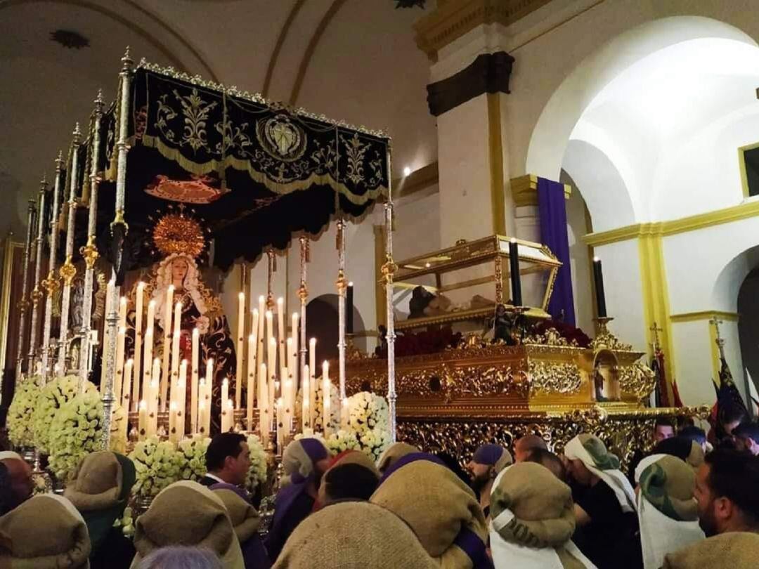 Imagen de la Virgen en La Palma.