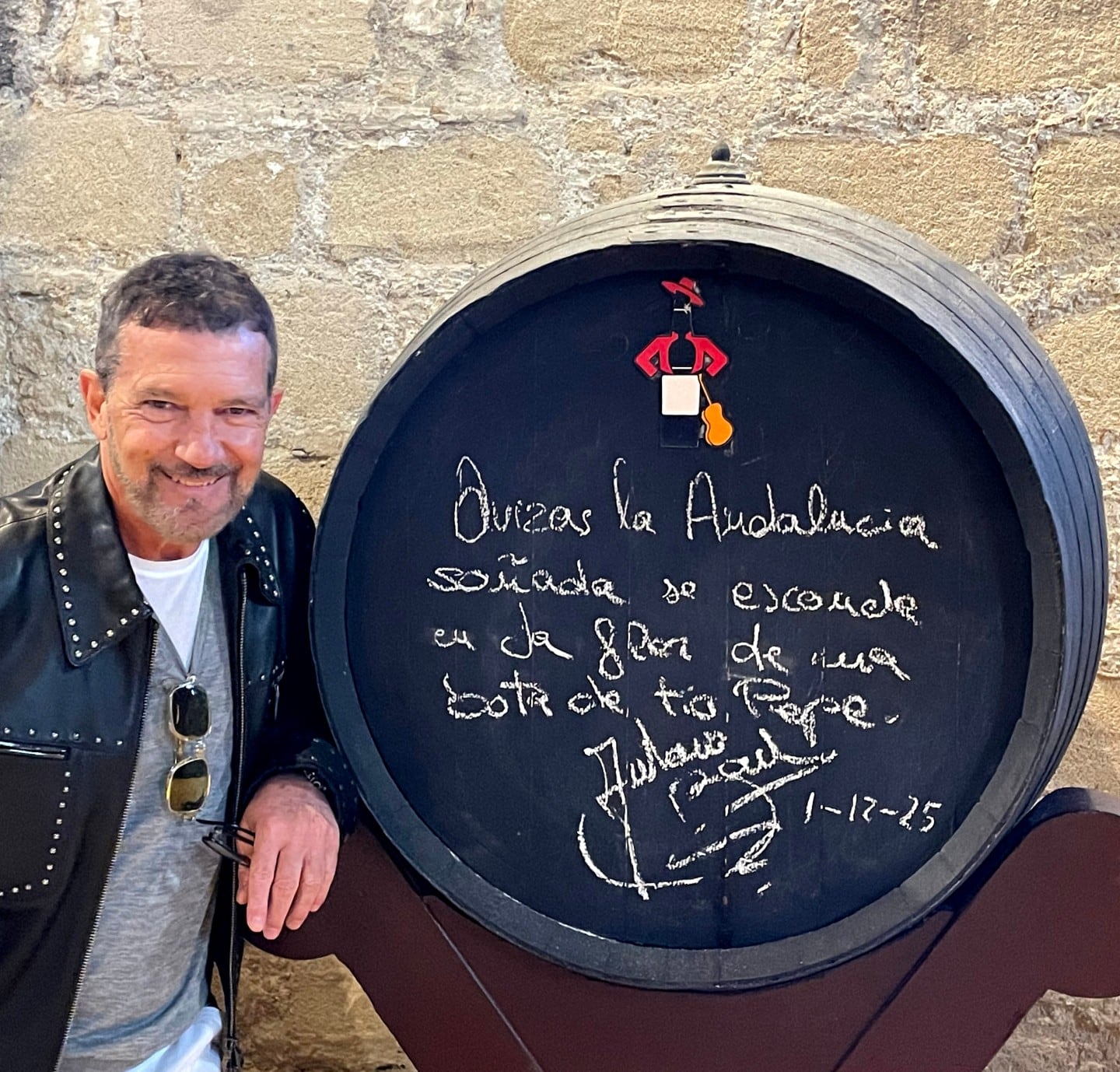 Antonio Banderas, en la Bodega Tío Pepe.