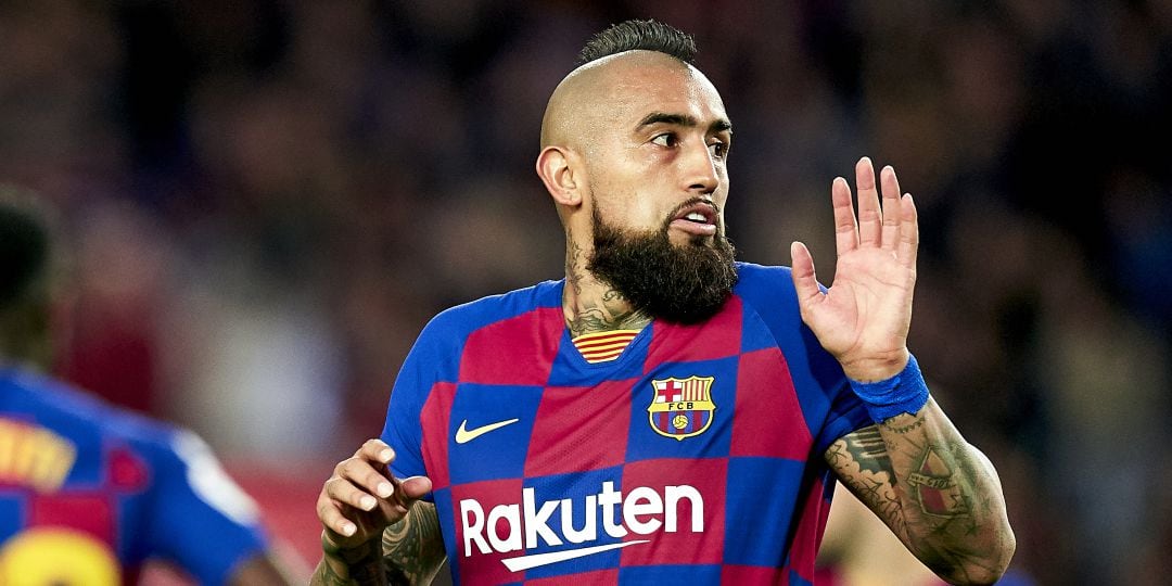 Arturo Vidal, durante un partido con el Fútbol Club Barcelona