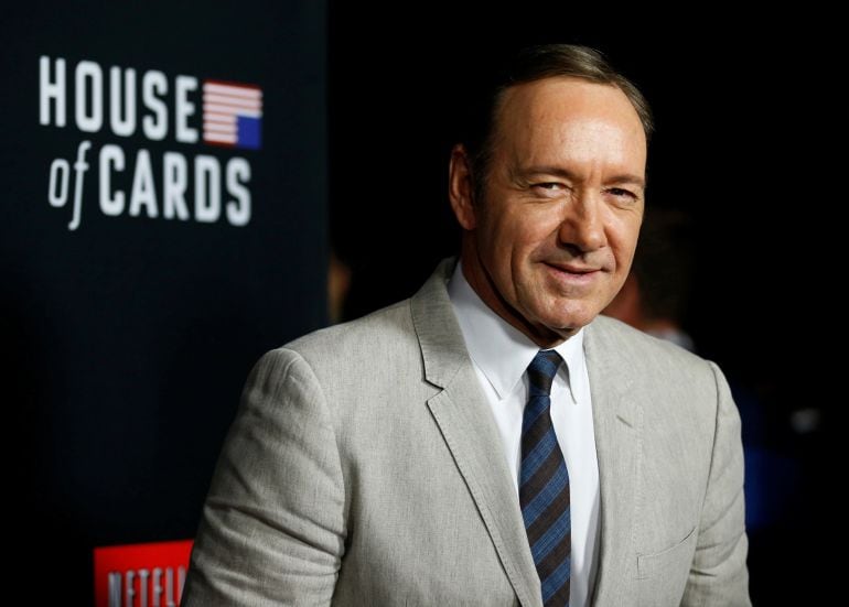 Kevin Spacey posando durante la presentación de la segunda temporada de &#039;House of Cards&#039; en 2014