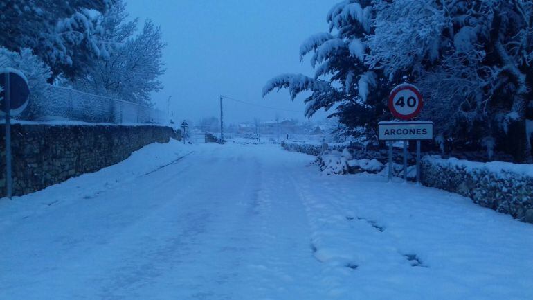 Nieve caída en la provinica de Segovia.