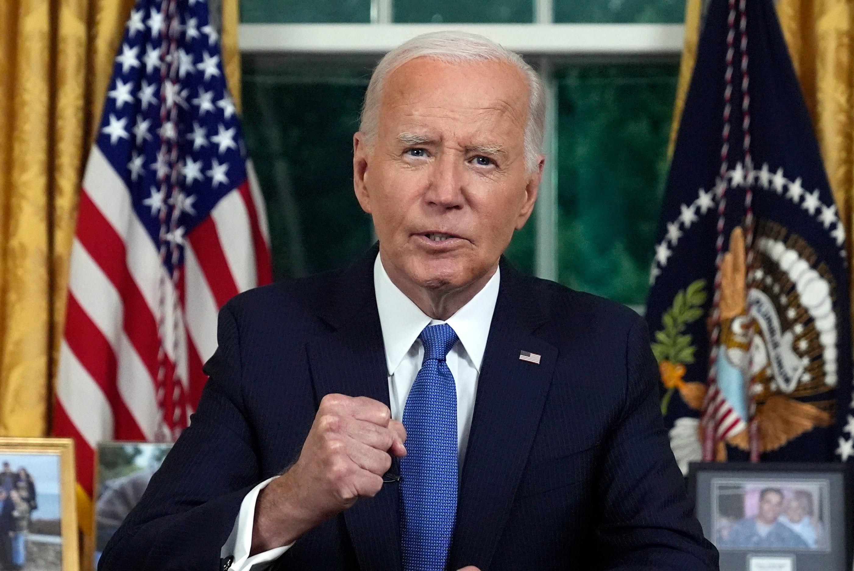 El presidente de Estados Unidos, Joe Biden, explica desde el Despacho Oval de la Casa Blanca los motivos para no presentarse a la reelección.