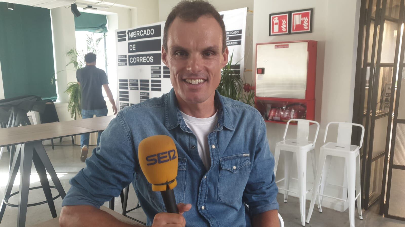 Luis León Sánchez en la presentación de ‘Kilómetros por Movember’