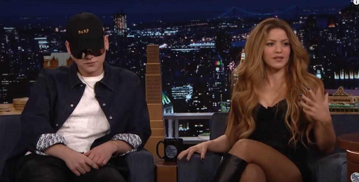 Bizarrap y Shakira siendo entrevistados por Jimmy Fallon