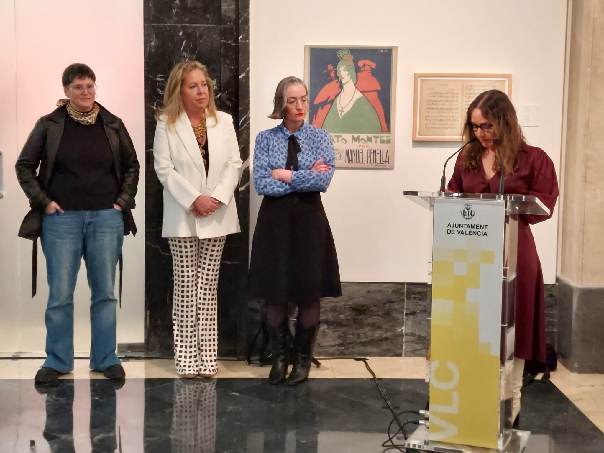 La concejala de cultura, Gloria Tello, en la presentación de la exposición sobre Concha Piquer &quot;Doña Concha&quot;