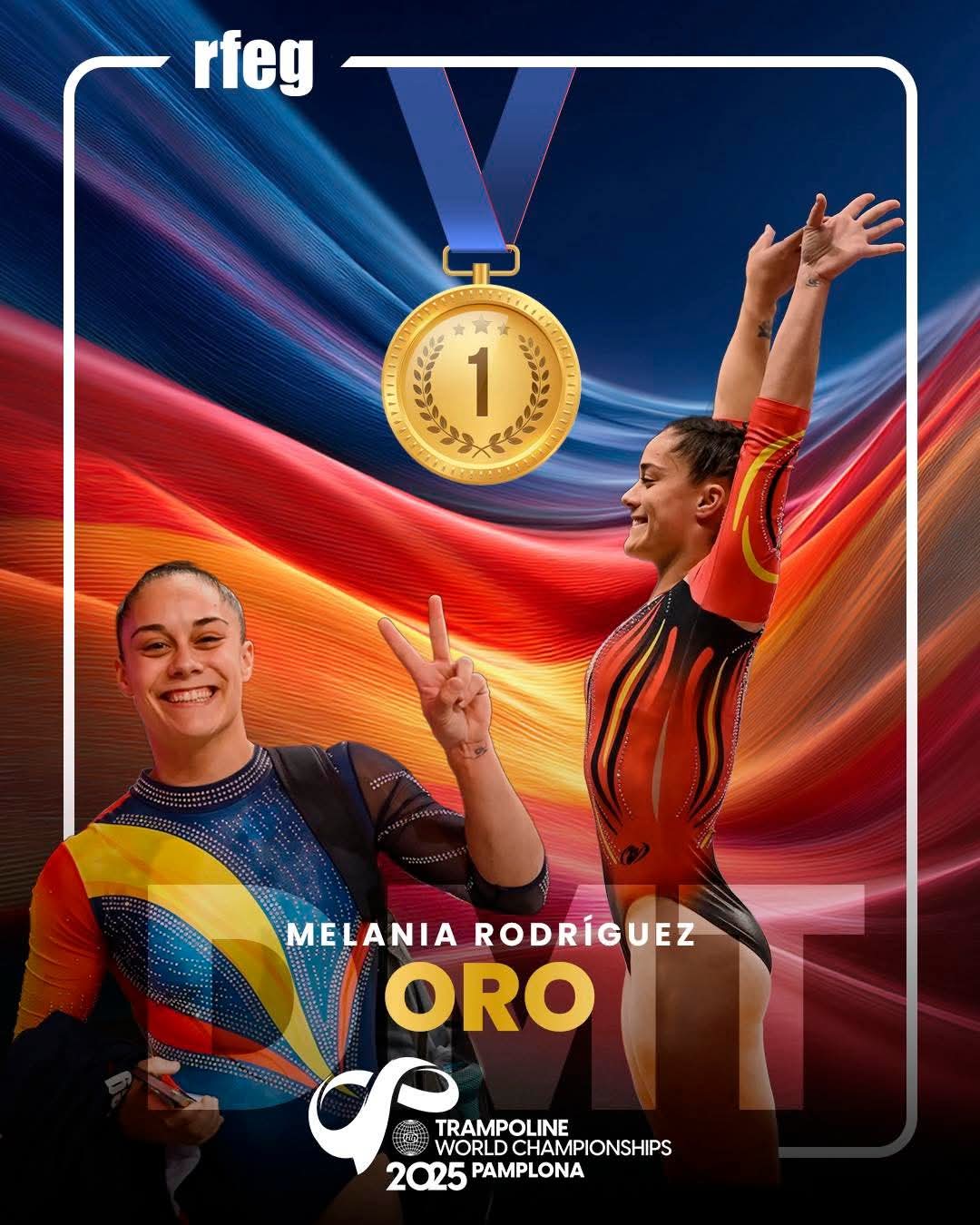 Melania Rodríguez revalidó su título de Campeona del mundo de Doble Minitramp