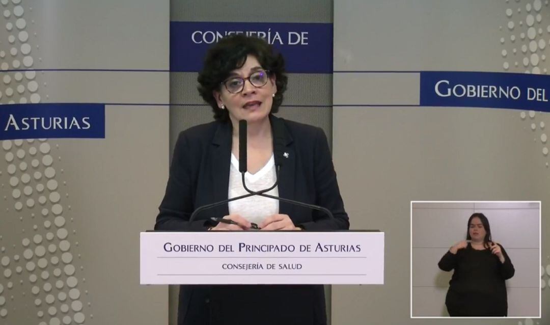 La directora gerente del Servicio de Salud del Principado (SESPA) en la presentación del Plan del SESPA para la fase de transición de la pandemia que tiene como objetivo la recuperación de la actividad asistencial ordinaria.