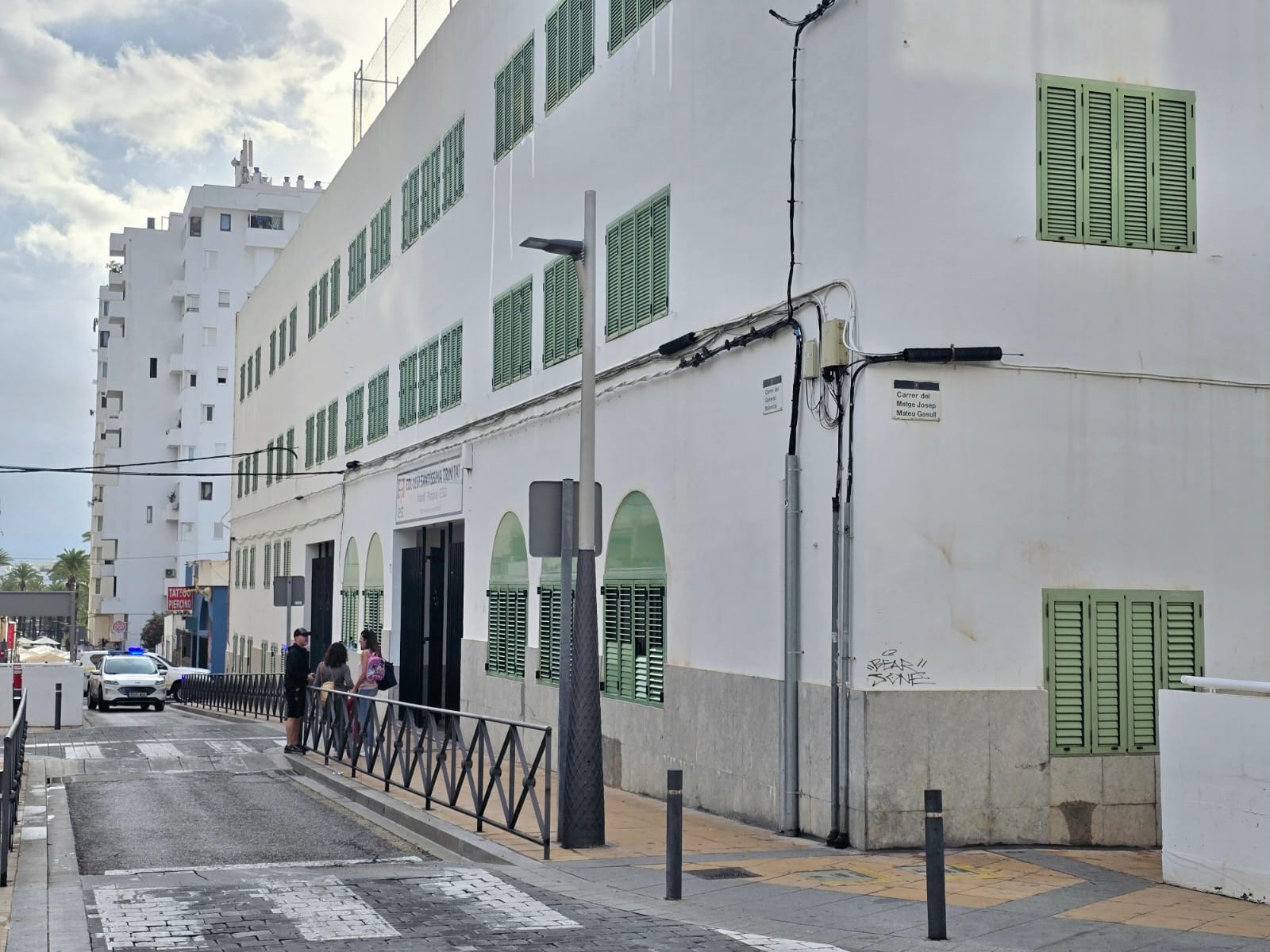 Imagen del centro desalojado