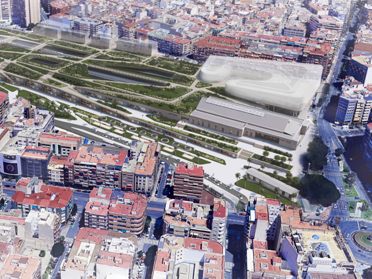 El Parque Central de Alicante ocupará 200.000 m2 peatonales con semisoterramiento de las vías