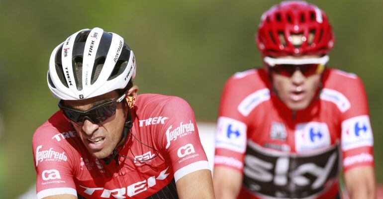 Alberto Contador y Chris Froome, durante una etapa de La Vuelta