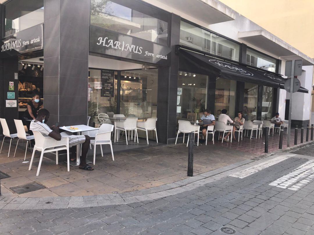 Terraza de un local de Ibiza