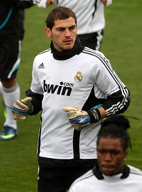 Casillas, durante un entrenamiento