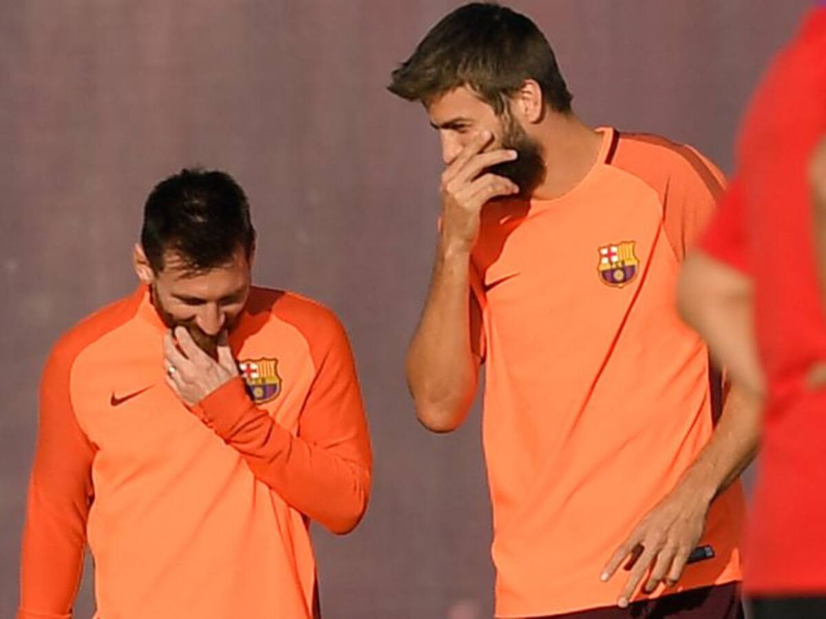 Piqué bromea con el "adoctrinamiento" en Cataluña del hijo pequeño de Messi