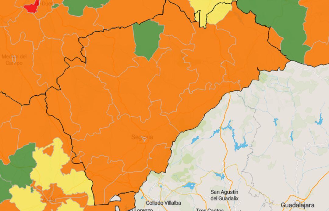 Mapa de las Zonas Básicas de Salud este lunes 7 de septiembre