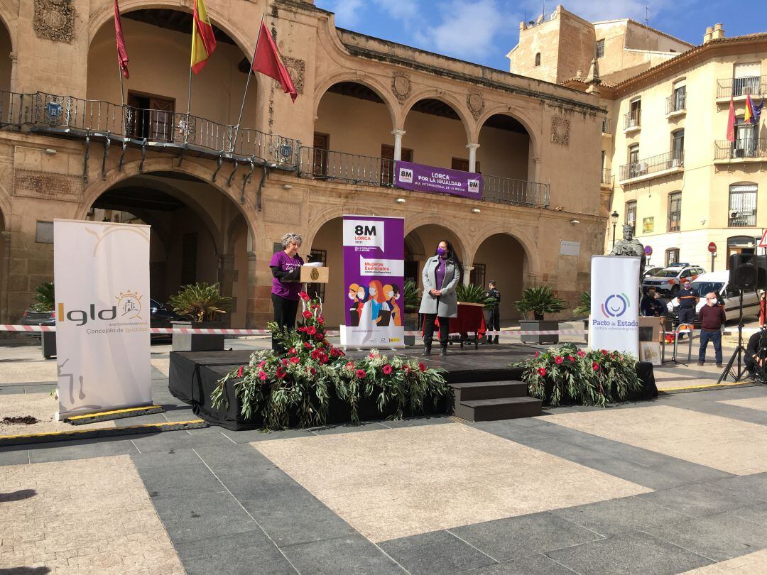 La profesora Antonia Castañeda, durante su discurso