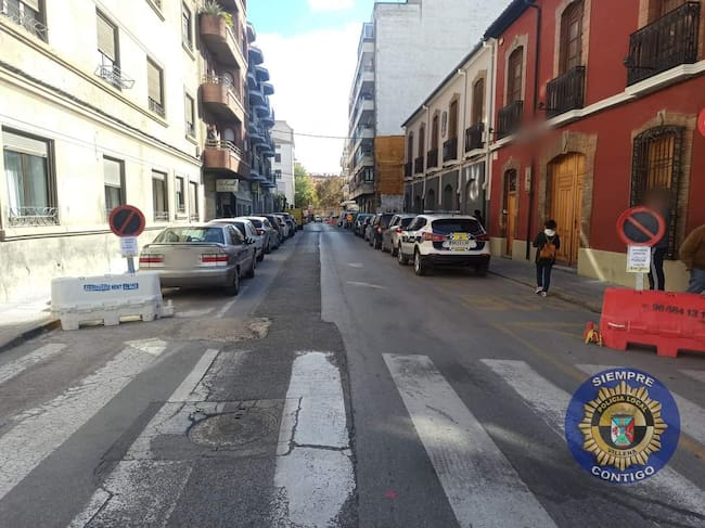 Una de las calles afectadas