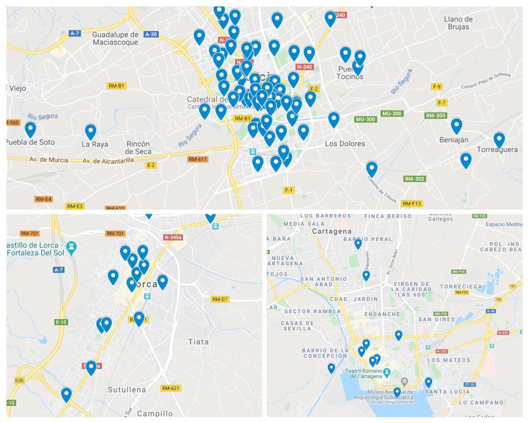 Imágenes de los bares que abren en la Región de Murcia durante la Fase I de la desescalada del COVID-19