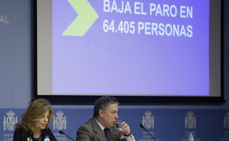 Los secretarios de Estado de Empleo y de Seguridad Social, Engracia Hidalgo y Tomás Burgos