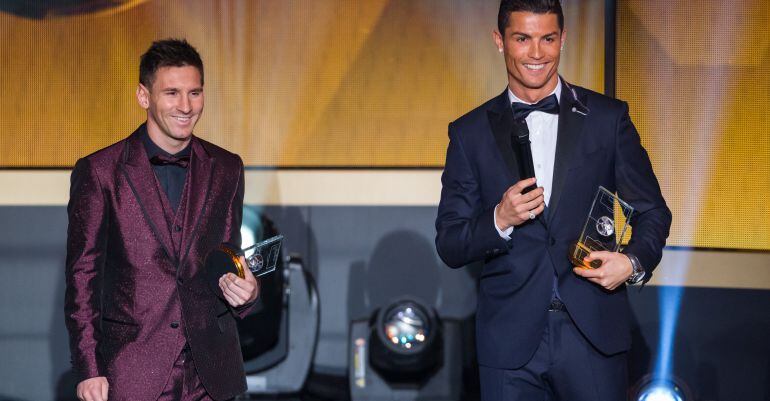 Messi y Cristiano, en una gala del Balón de Oro.
