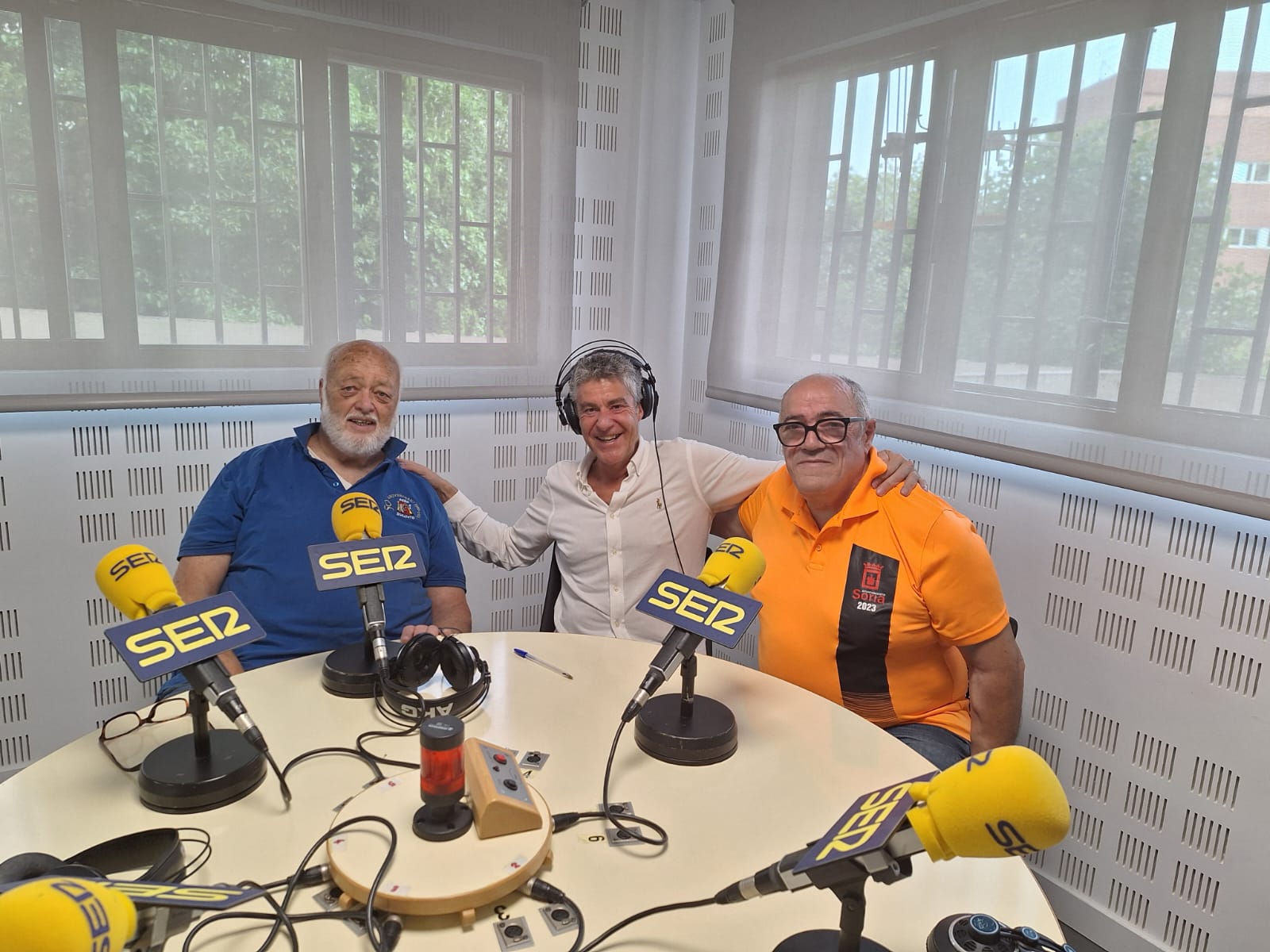 David Wagner con Chema Díez y Manolo Sanz.