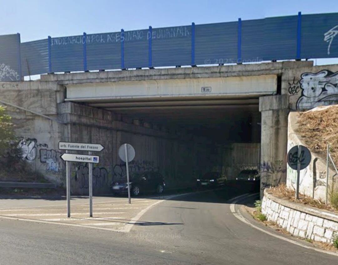 El paso inferior de la A-1 en Fuente del Fresno