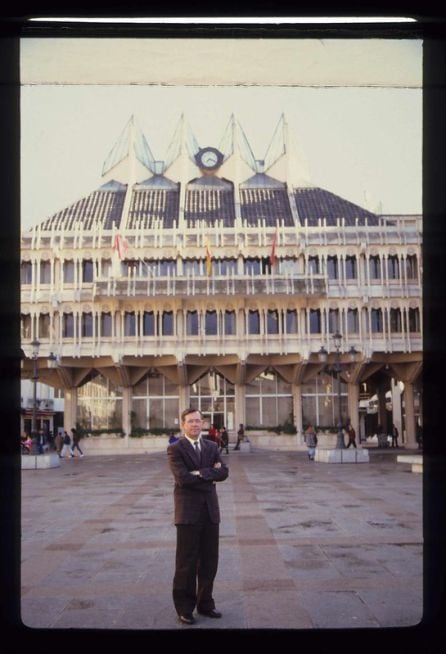 Imagen de archivo, Lorenzo Selas, en la plaza mayor de Ciudad Real