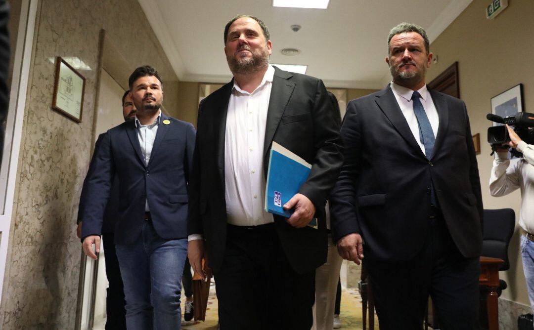 El exvicepresidente de la Generalitat, Oriol Junqueras, en el Congreso de los Diputados en una foto de archivo.