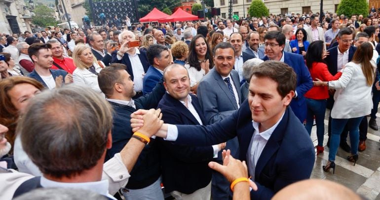 El líder de Ciudadanos, Albert Rivera, en Granada