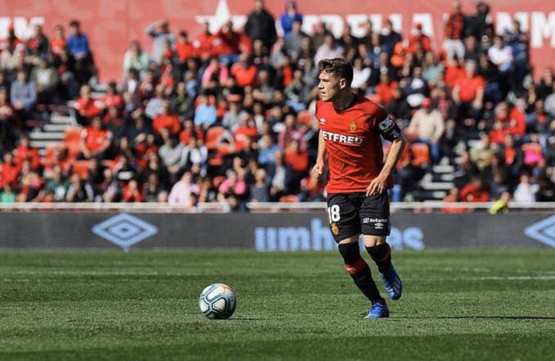 Leo Koutris en un partido con el Mallorca