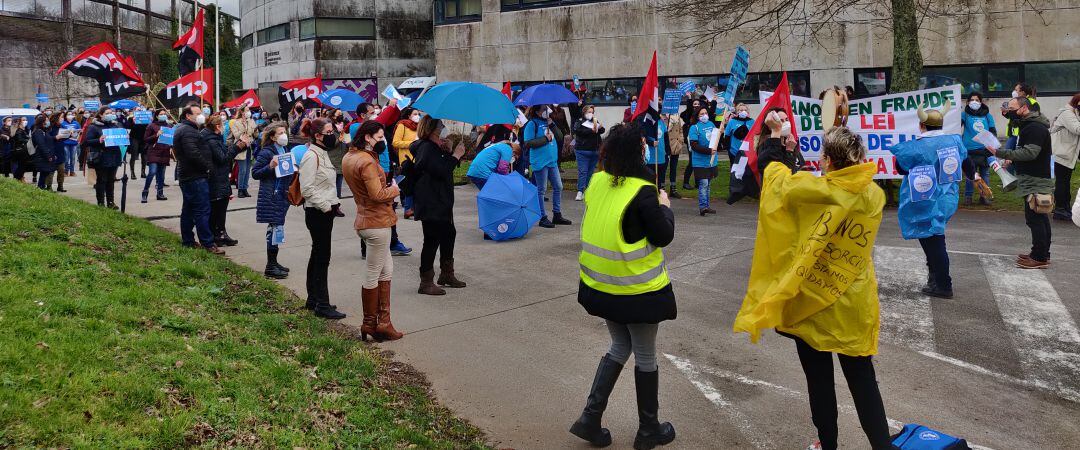 Movilización  de trabajadores del Consorcio Galego do Benestar