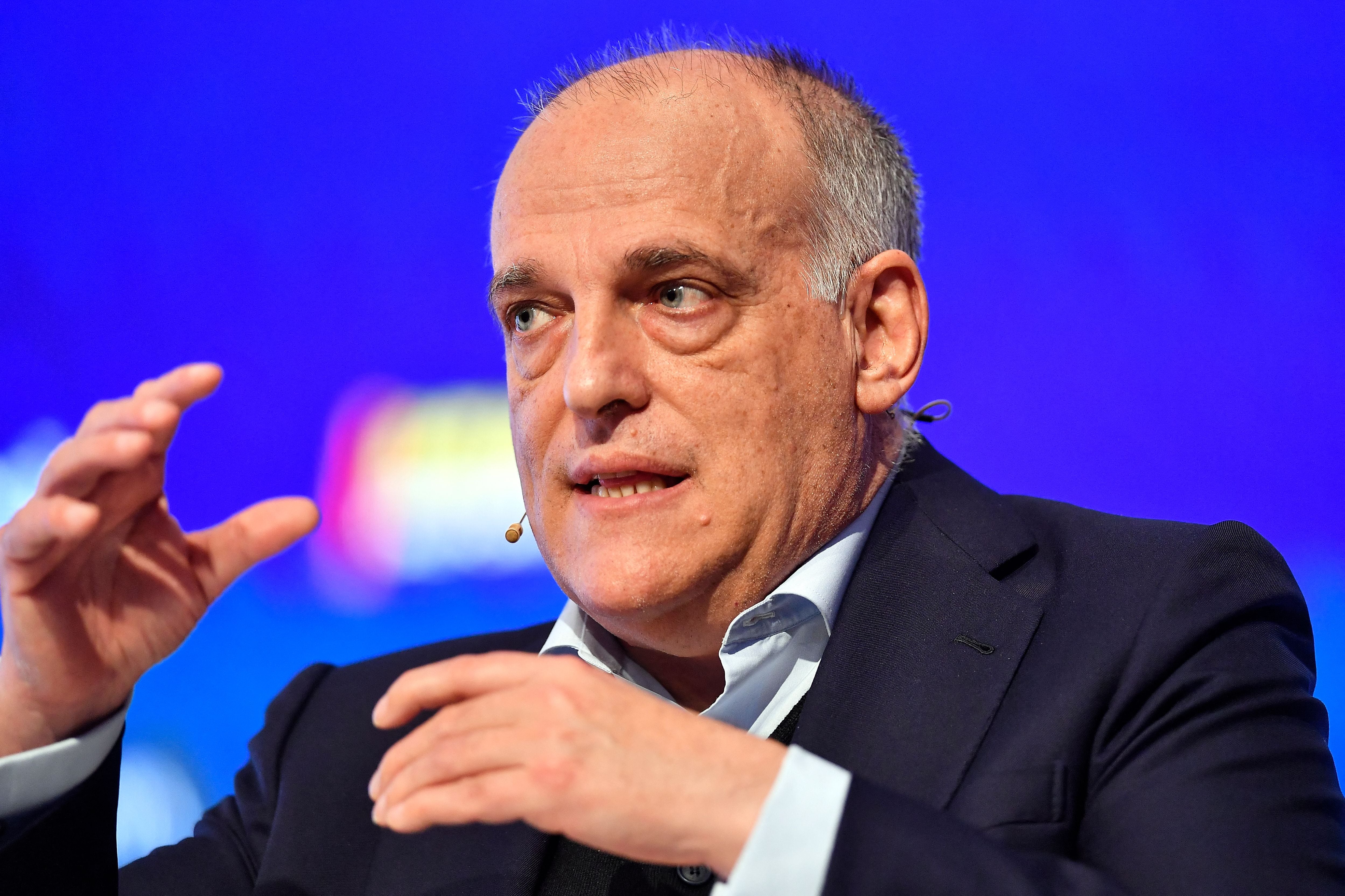 Javier Tebas, presidente de LaLiga, en un acto