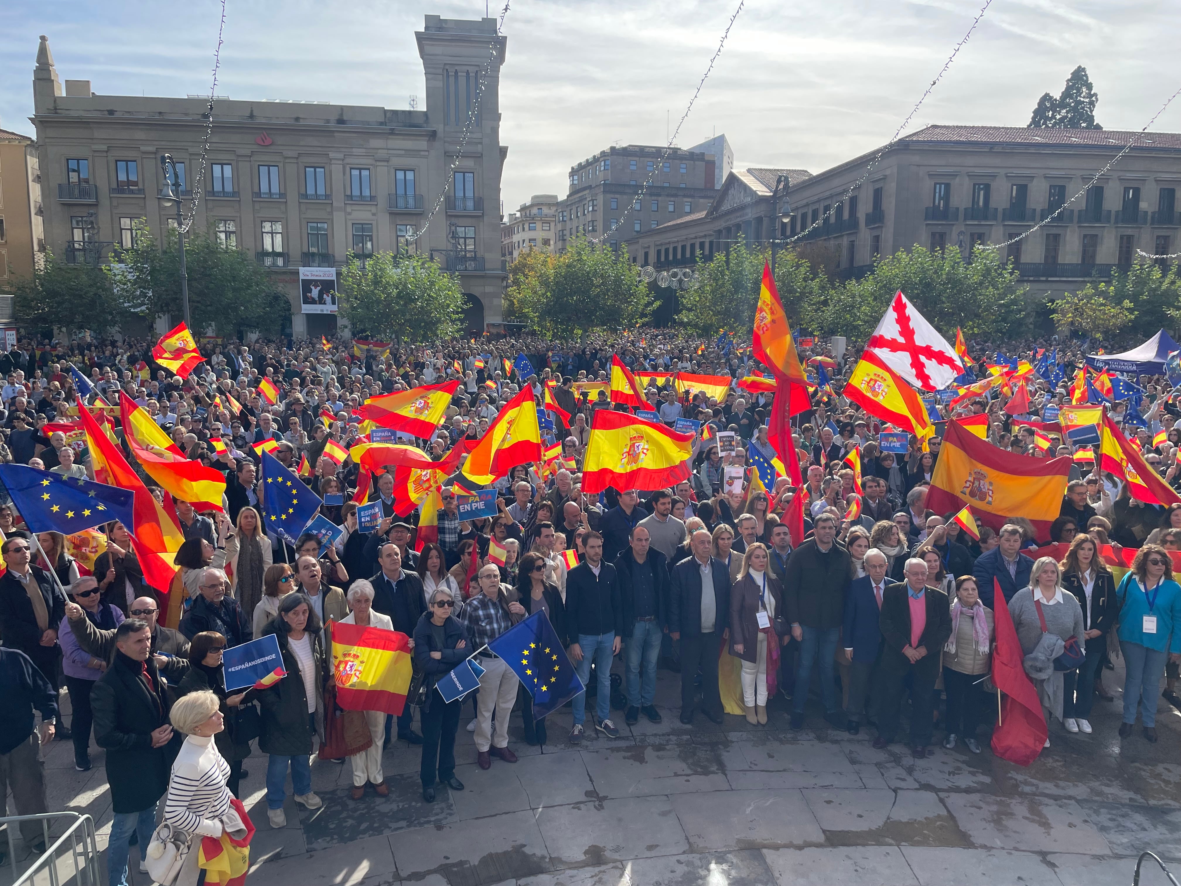 Manifestación convocada por el PPN en Pamplona