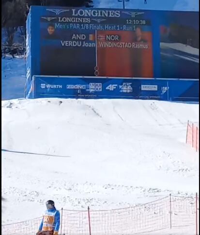 Posició de Joan Verdú a les finals de paral·lel després de la segona mànega.
