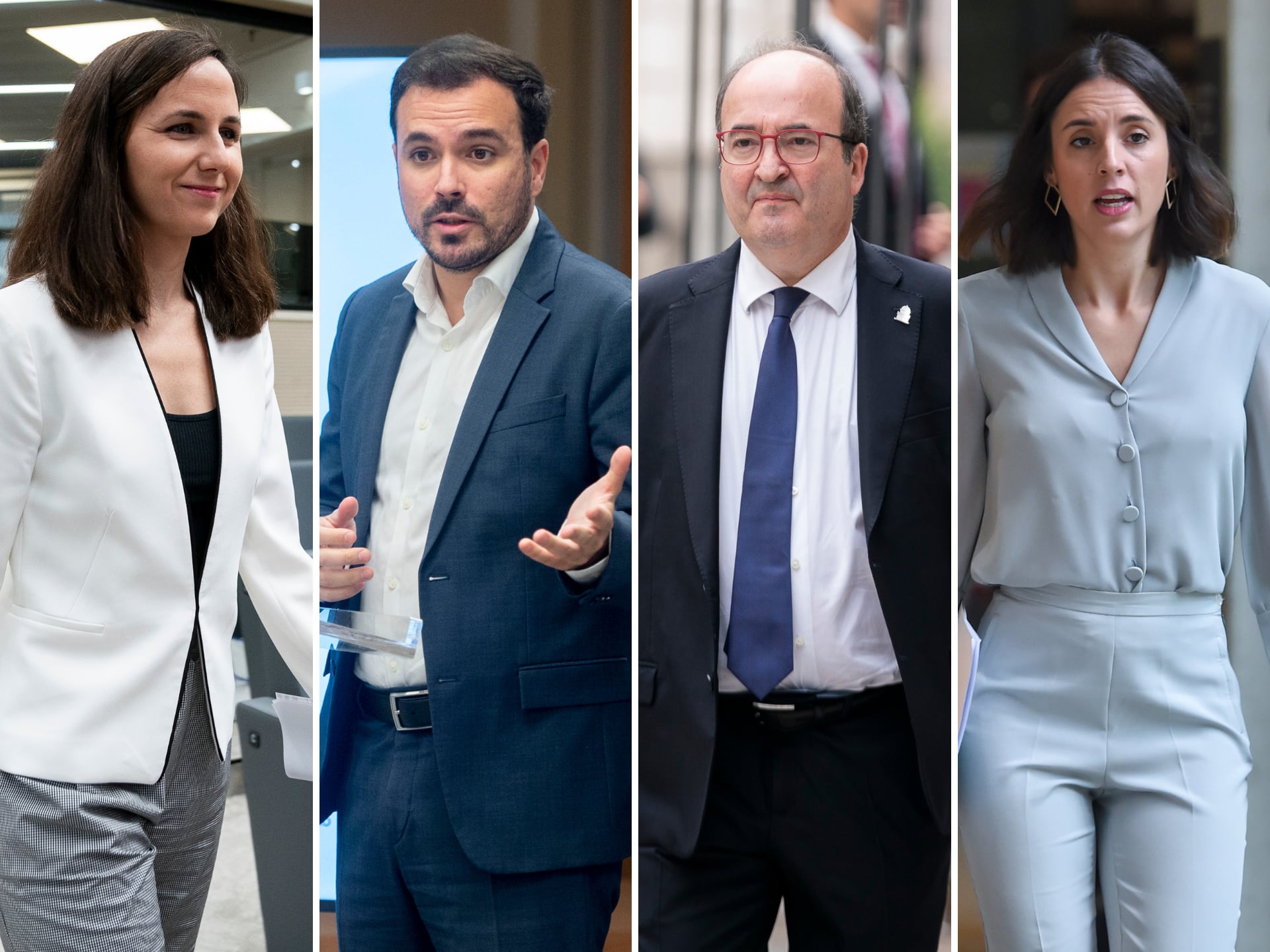 Ione Belarra, Alberto Garzón, Miquel Iceta e Irene Montero no formarán parte del Ejecutivo en la legislatura XV.