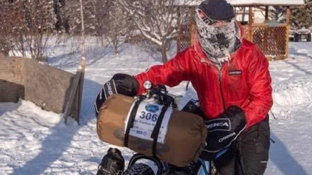 Juan Carlos Nájera en la Yukon Arctic Ultra Race.