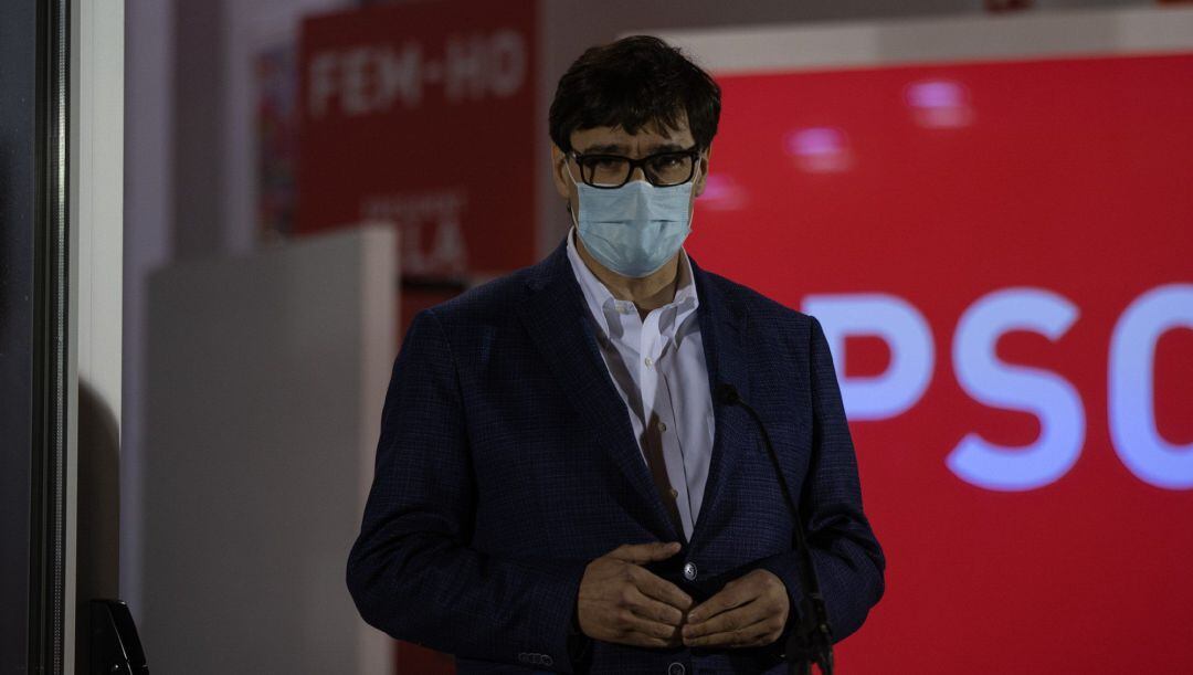 Salvador Illa, a la seu del PSC