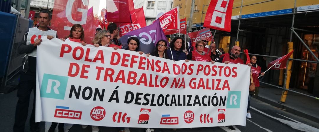 Manifestación de trabajadores de R