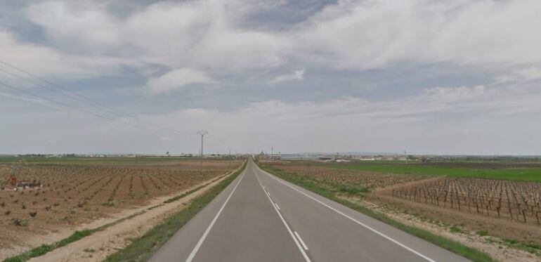 Carretera de Corral de Almaguer (Toledo) donde ha ocurrido el suceso