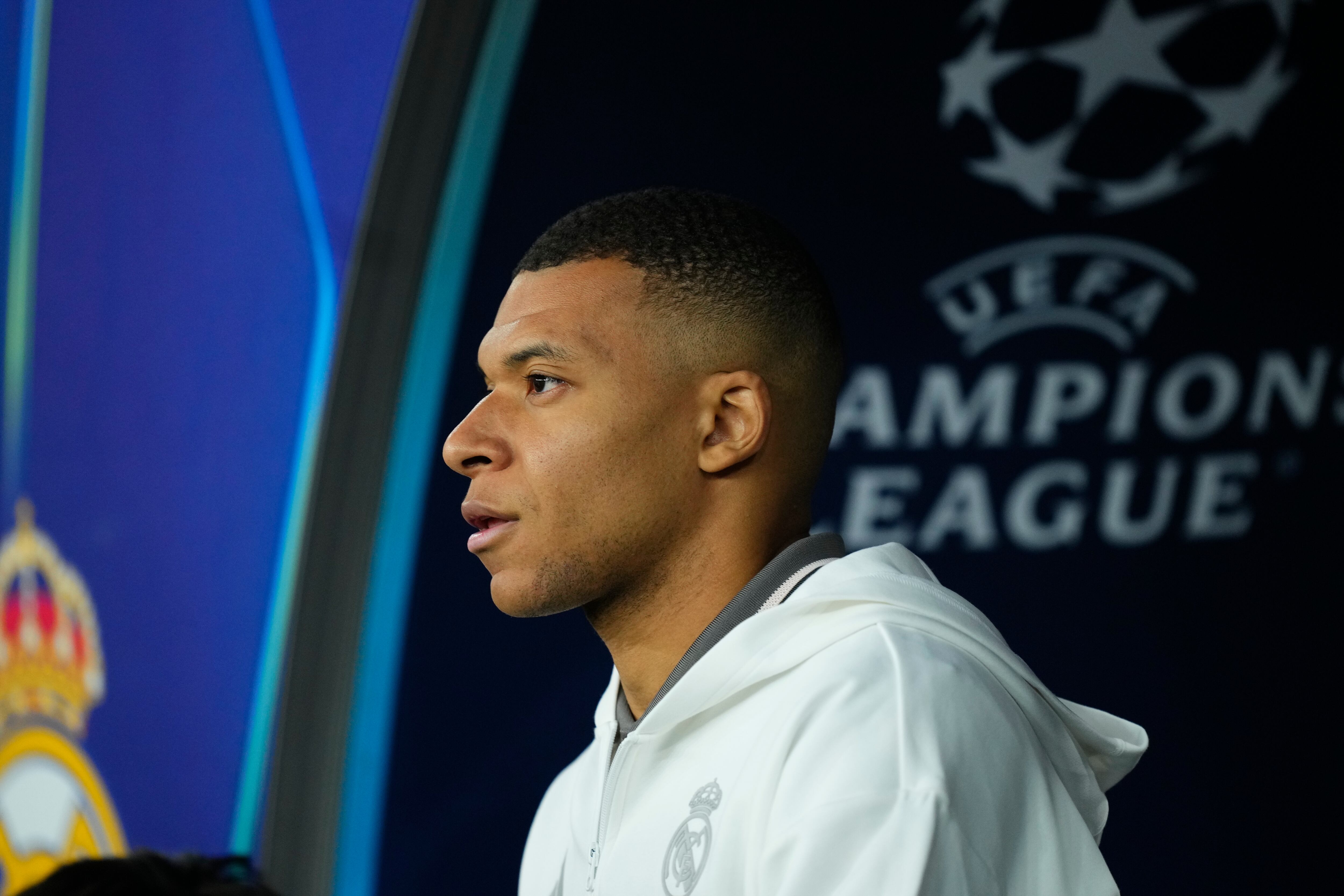 Kylian Mbappé, en la previa de un partido con el Real Madrid