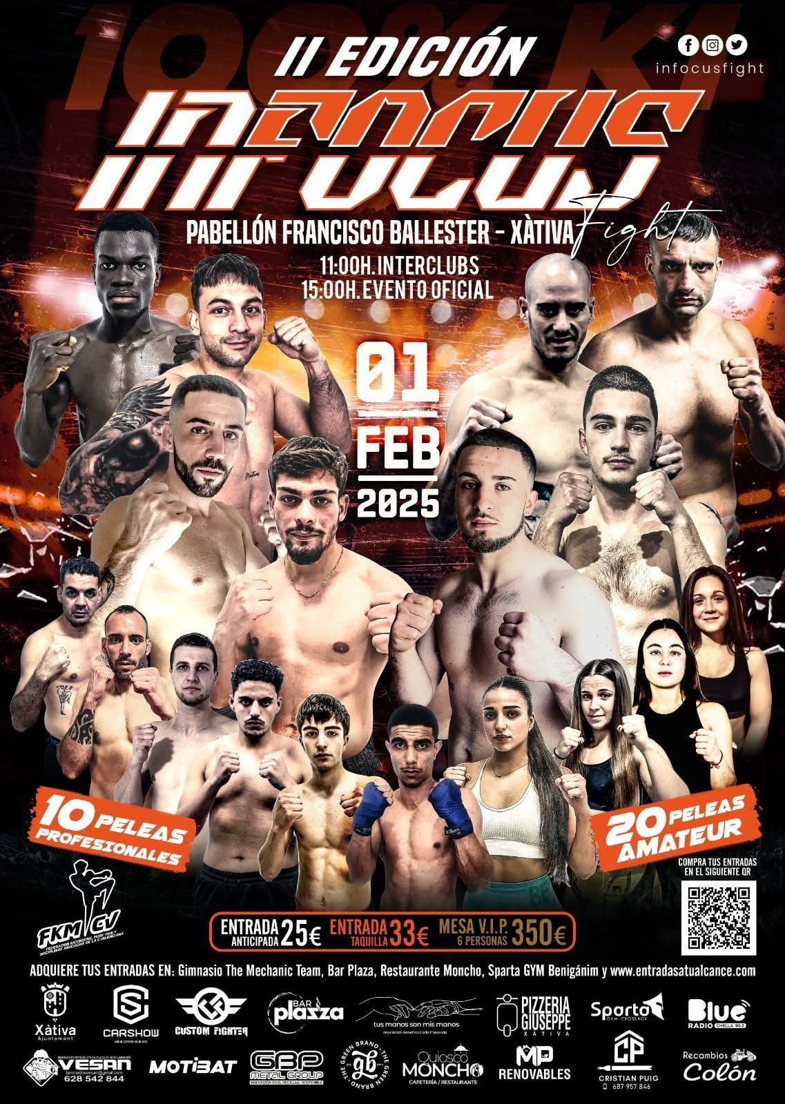 Cartel del evento de Kickboxing en Xàtiva