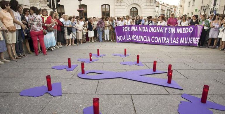 Concentración contra la violencia machista.