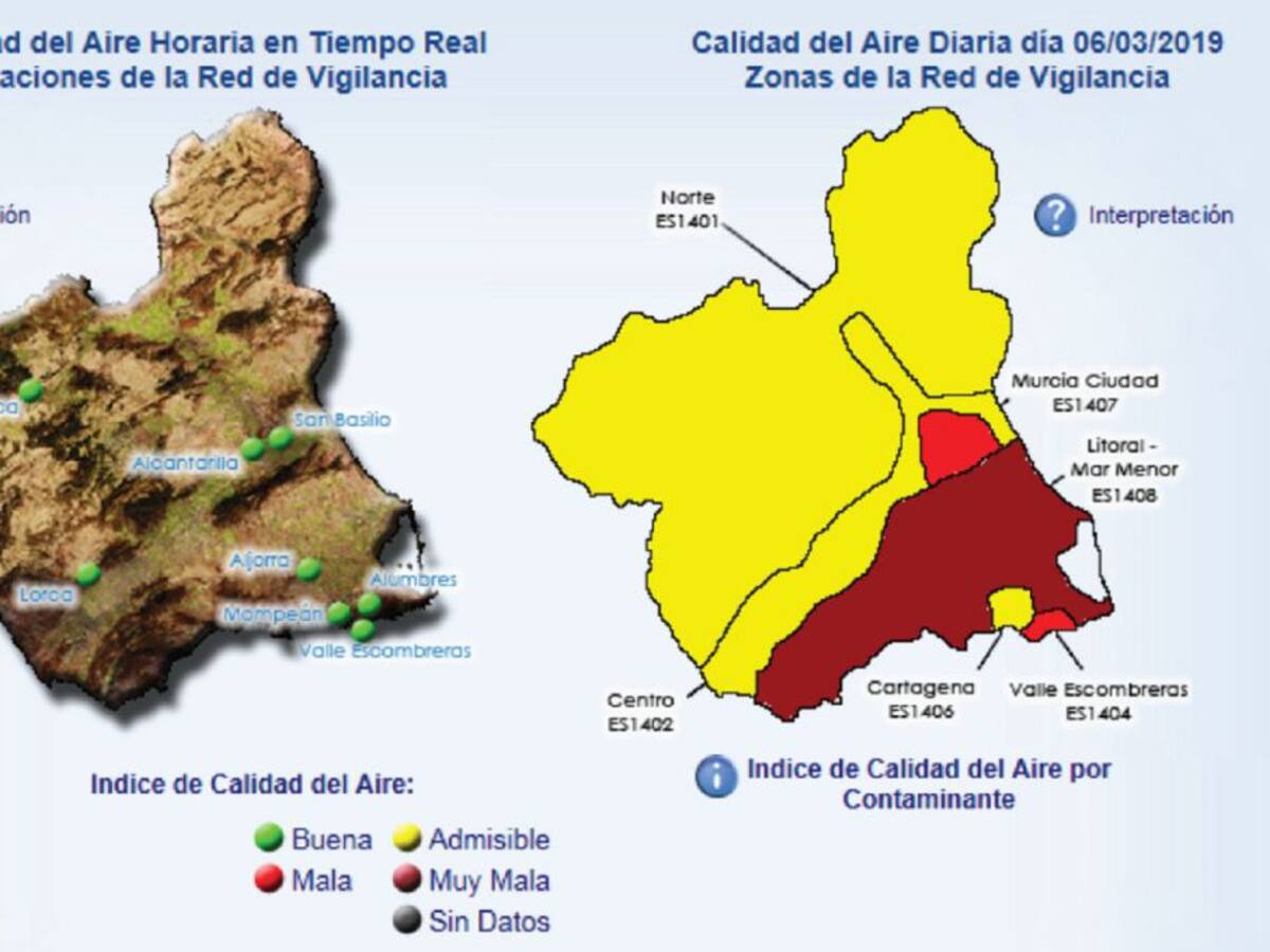 Activado el protocolo de contaminación en La Aljorra y Valle de Escombreras