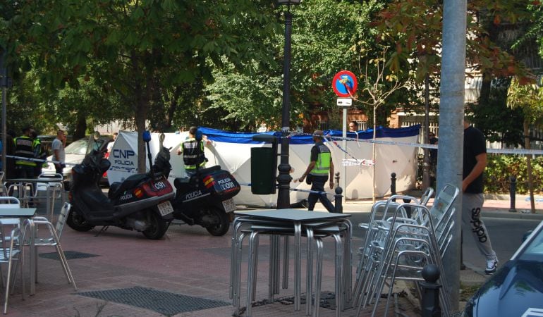 Zona acordonada por la policía donde ha ocurrido el tiroteo