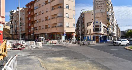 Las obras en la plaza Alberto Mateos