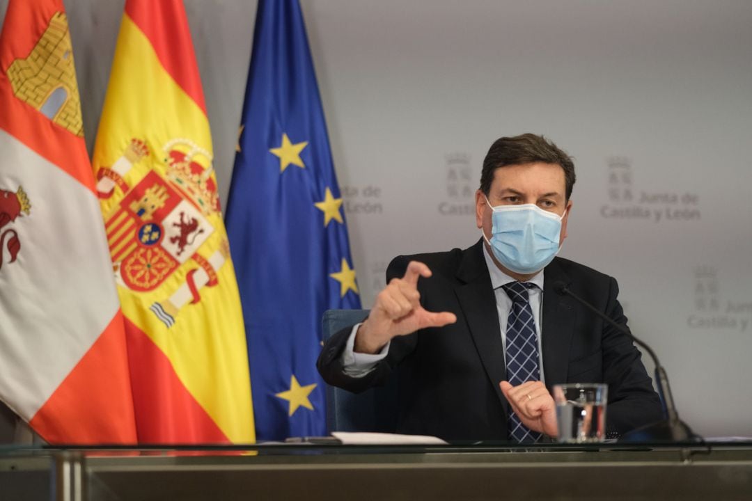 Carlos Fernández Carriedo, portavoz de la Junta en sustitución de Francisco Igea, destituído el pasado lunes cuando el presidente regional anunció la convocatoria de elecciones y cesó a todos los consejeros de Ciudadanos