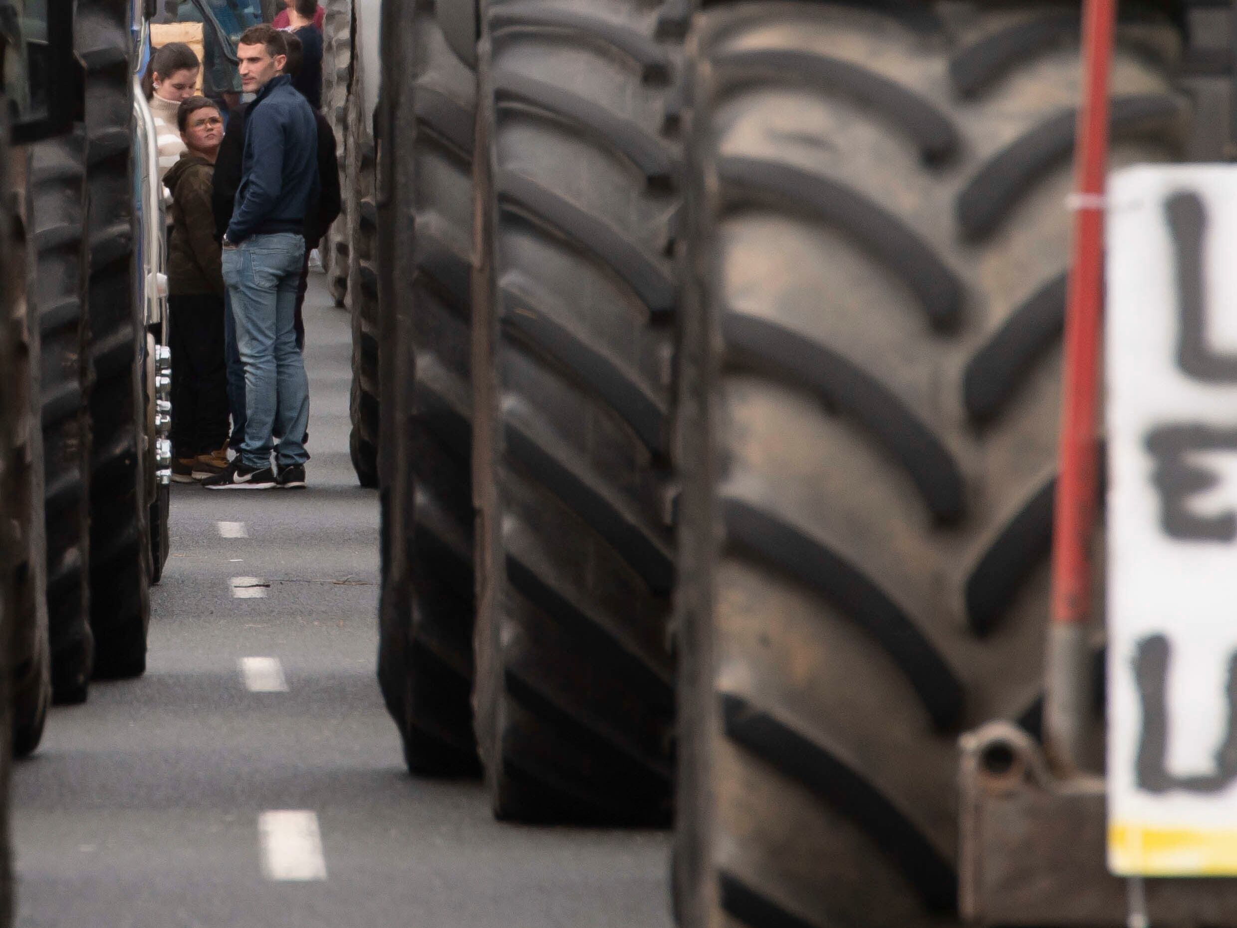 Manifestación de tractores /EFE/Pedro Puente Hoyos