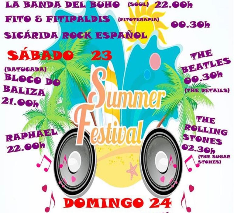 Cartel programación Summer Festival 2016