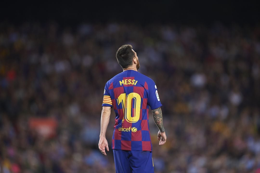 Messi, durante un partido de la presente campaña